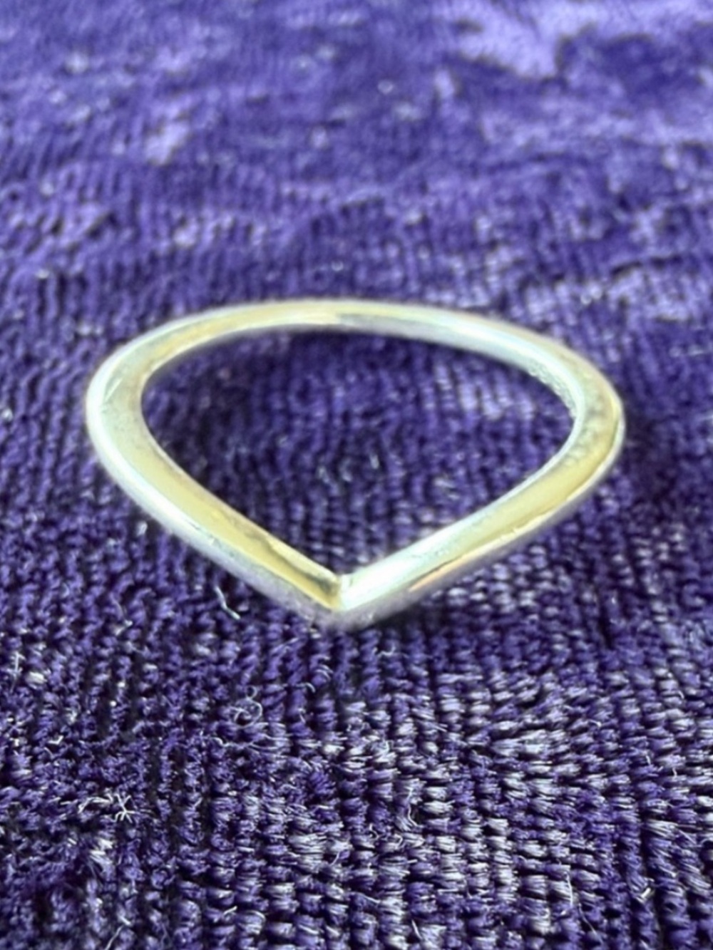 Size 7 Pandora stacked wishbone ring in 925 sterling silver